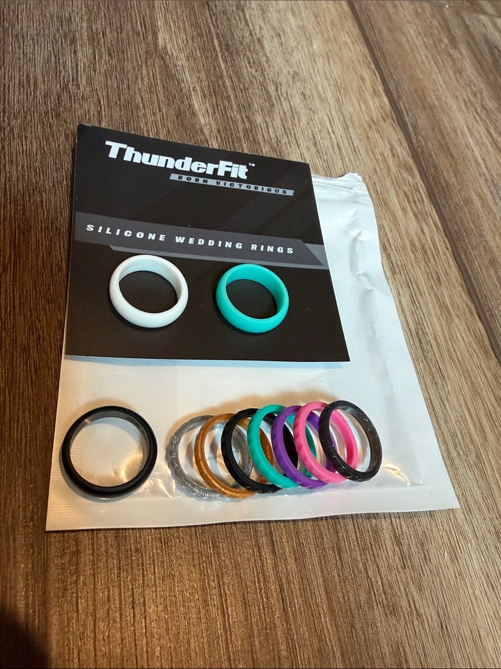ThunderFit Silicone Wedding Rings - Multicolor Set